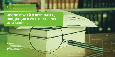 Число статей в журналах, входящих в Web of Science или Scopus