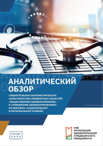 Сравнительная наукометрическая характеристика предметных областей «Общественное здравоохранение» и «Управление здравоохранением» на мировом, национальном и региональном уровнях